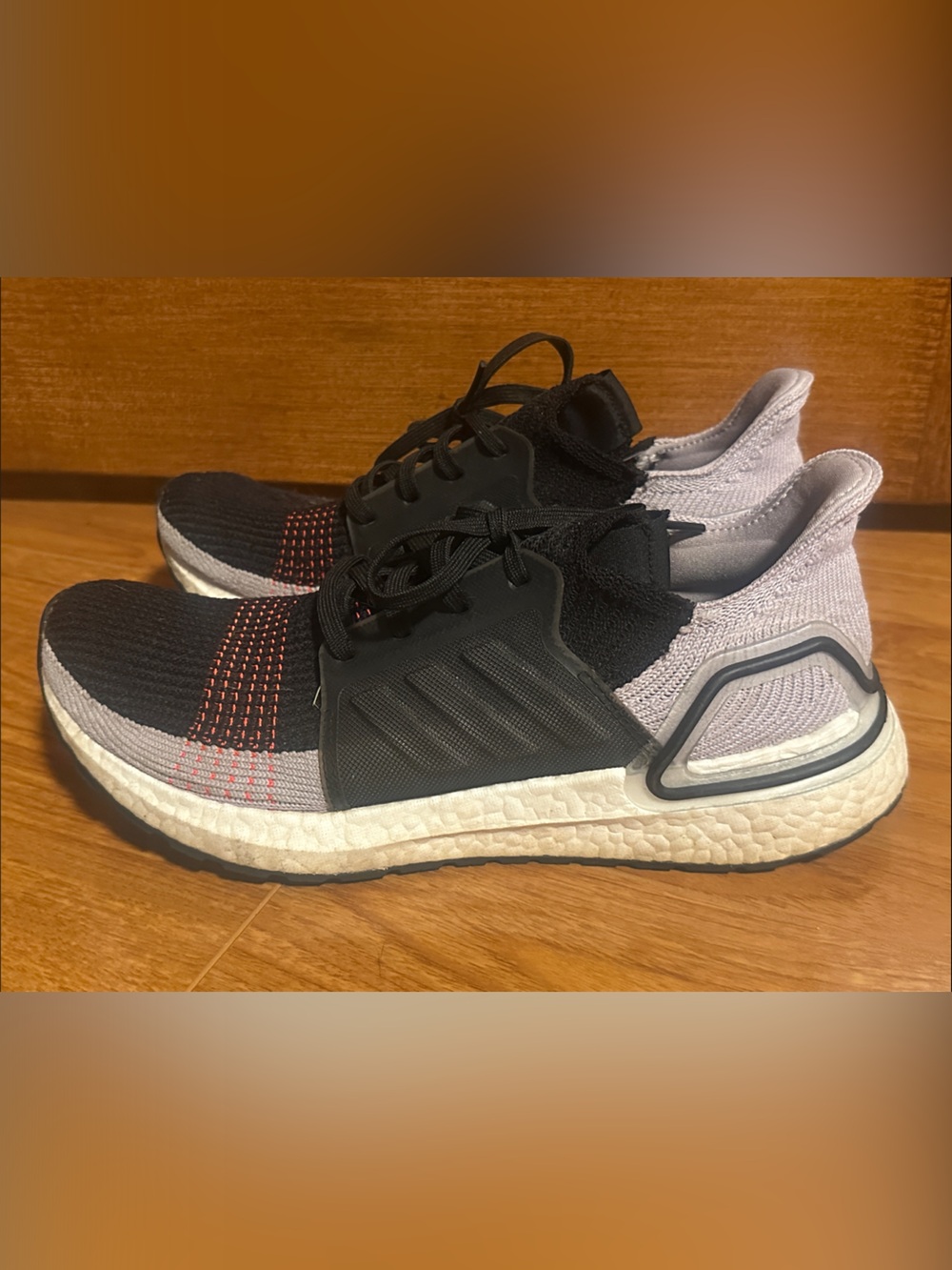 Adidas Ultraboost- Black & Lavender with Pink Accent size 9